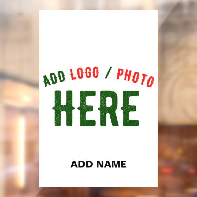 STYLISH MODERN CUSTOMIZABLE WHITE VERIFIED BRANDED WINDOW CLING (Sheet 2)
