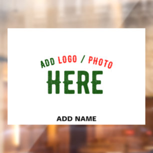STYLISH MODERN CUSTOMIZABLE WHITE VERIFIED BRANDED WINDOW CLING