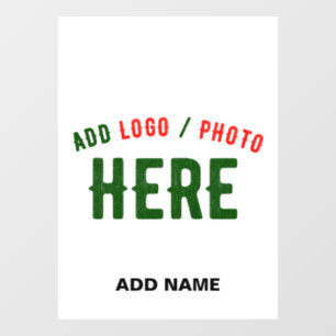 STYLISH MODERN CUSTOMIZABLE WHITE VERIFIED BRANDED WINDOW CLING
