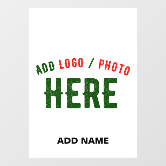 STYLISH MODERN CUSTOMIZABLE WHITE VERIFIED BRANDED WINDOW CLING (Sheet)