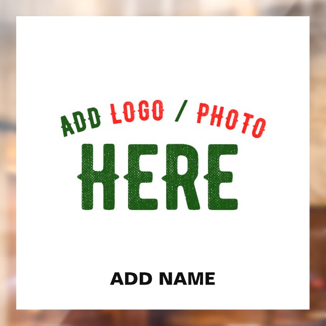 STYLISH MODERN CUSTOMIZABLE WHITE VERIFIED BRANDED WINDOW CLING (Sheet 2)