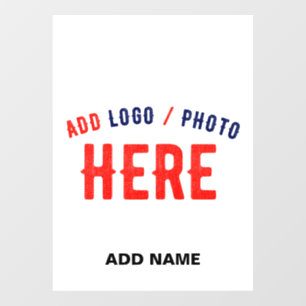 STYLISH MODERN CUSTOMIZABLE WHITE VERIFIED BRANDED WINDOW CLING
