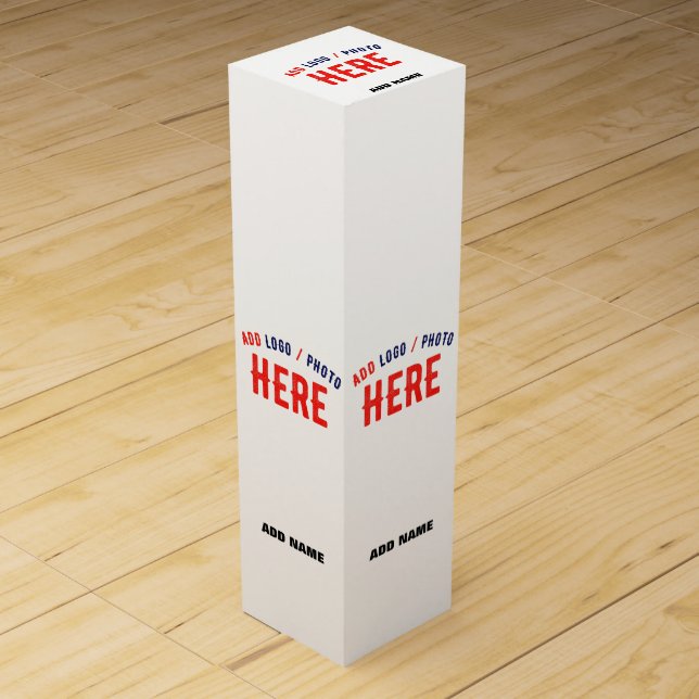 STYLISH MODERN CUSTOMIZABLE WHITE VERIFIED BRANDED WINE BOX (Front)