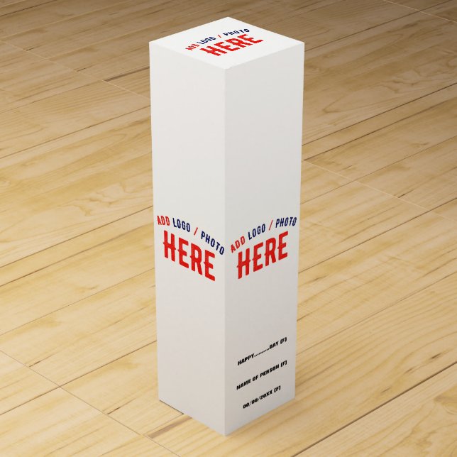 STYLISH MODERN CUSTOMIZABLE WHITE VERIFIED BRANDED WINE BOX (Front)