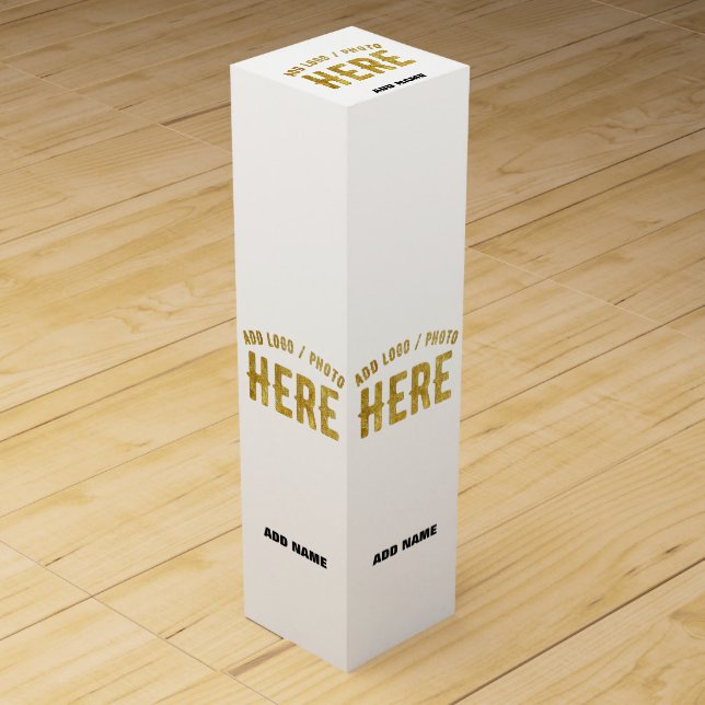 STYLISH MODERN CUSTOMIZABLE WHITE VERIFIED BRANDED WINE BOX (Front)