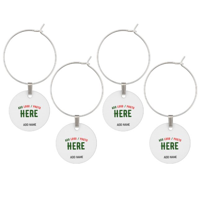 STYLISH MODERN CUSTOMIZABLE WHITE VERIFIED BRANDED WINE CHARM (Staggered)