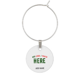 STYLISH MODERN CUSTOMIZABLE WHITE VERIFIED BRANDED WINE CHARM