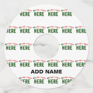 STYLISH MODERN CUSTOMIZABLE WHITE VERIFIED BRANDED WINE GLASS TAG