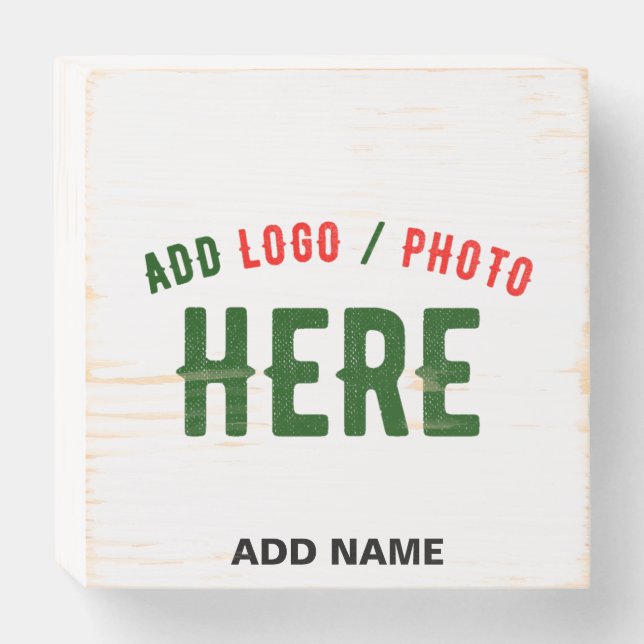 STYLISH MODERN CUSTOMIZABLE WHITE VERIFIED BRANDED WOODEN BOX SIGN (Front Horizontal)