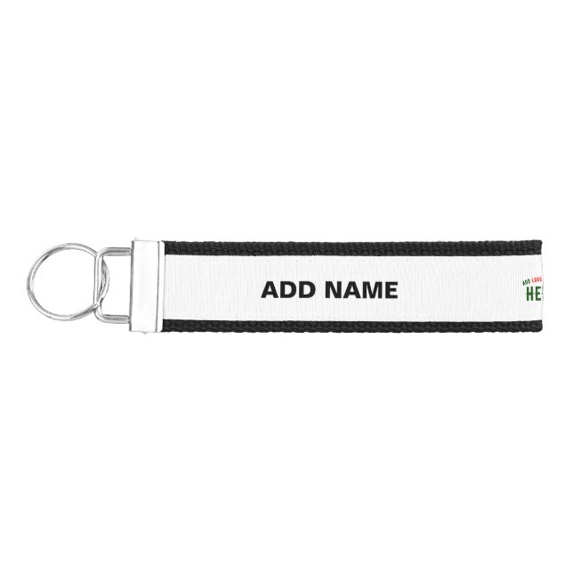 STYLISH MODERN CUSTOMIZABLE WHITE VERIFIED BRANDED WRIST KEYCHAIN (Keys on Left)