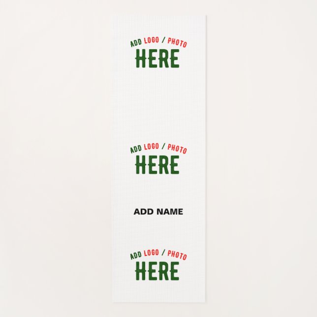 STYLISH MODERN CUSTOMIZABLE WHITE VERIFIED BRANDED YOGA MAT (Front)