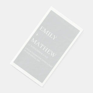 STYLISH MODERN CUSTOMIZED ELEGANT CLASSIC WEDDING PAPER GUEST TOWELS