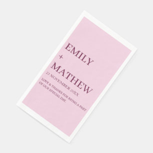 STYLISH MODERN CUSTOMIZED ELEGANT CLASSIC WEDDING PAPER GUEST TOWELS