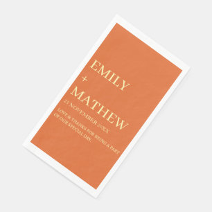 STYLISH MODERN CUSTOMIZED ELEGANT CLASSIC WEDDING PAPER GUEST TOWELS