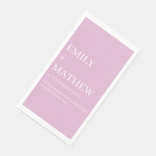 STYLISH MODERN CUSTOMIZED ELEGANT CLASSIC WEDDING PAPER GUEST TOWELS