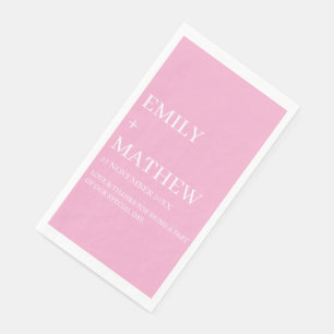 STYLISH MODERN CUSTOMIZED ELEGANT CLASSIC WEDDING PAPER GUEST TOWELS