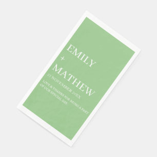 STYLISH MODERN CUSTOMIZED ELEGANT CLASSIC WEDDING PAPER GUEST TOWELS