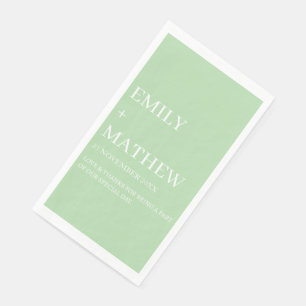 STYLISH MODERN CUSTOMIZED ELEGANT CLASSIC WEDDING PAPER GUEST TOWELS