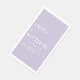 STYLISH MODERN CUSTOMIZED ELEGANT CLASSIC WEDDING PAPER GUEST TOWELS