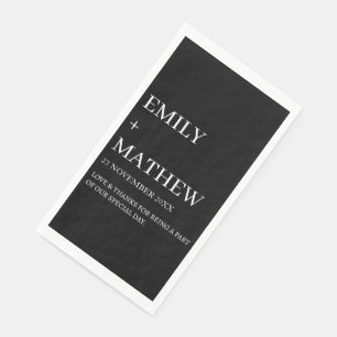 STYLISH MODERN CUSTOMIZED ELEGANT CLASSIC WEDDING PAPER GUEST TOWELS