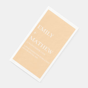 STYLISH MODERN CUSTOMIZED ELEGANT CLASSIC WEDDING PAPER GUEST TOWELS