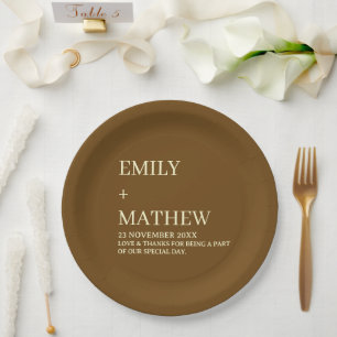 STYLISH MODERN CUSTOMIZED ELEGANT CLASSIC WEDDING PAPER PLATES
