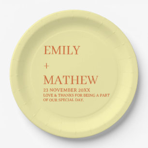 STYLISH MODERN CUSTOMIZED ELEGANT CLASSIC WEDDING  PAPER PLATES