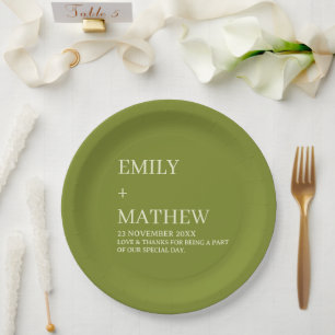 STYLISH MODERN CUSTOMIZED ELEGANT CLASSIC WEDDING  PAPER PLATES