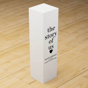 STYLISH MODERN CUSTOMIZED NAME CLASSIC WEDDING WINE BOX