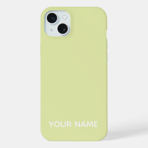 STYLISH MODERN CUSTOMIZED NAME CREAM COLOUR  iPhone 15 PLUS CASE