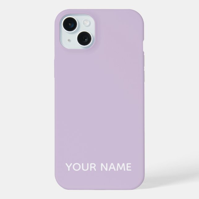 STYLISH MODERN CUSTOMIZED NAME PALE PURPLE COLOUR  iPhone CASE (Back)