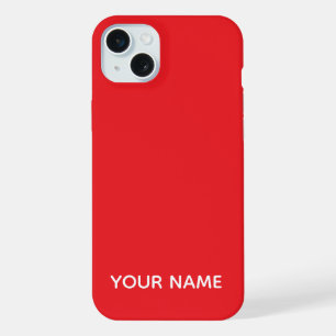 STYLISH MODERN CUSTOMIZED NAME RED COLOUR iPhone 15 PLUS CASE