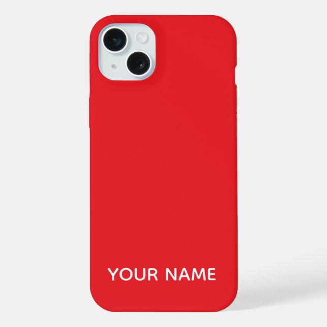 STYLISH MODERN CUSTOMIZED NAME RED COLOUR iPhone CASE (Back)