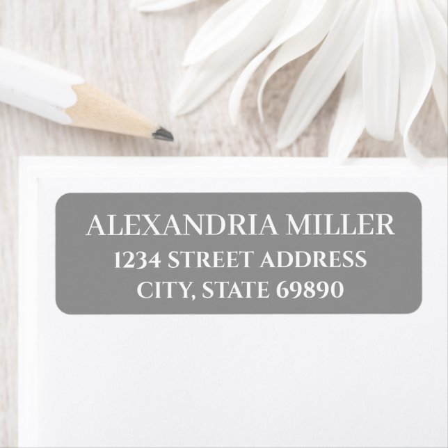 STYLISH MODERN CUSTOMIZED NAME RETURN ADDRESS LABEL (Insitu)