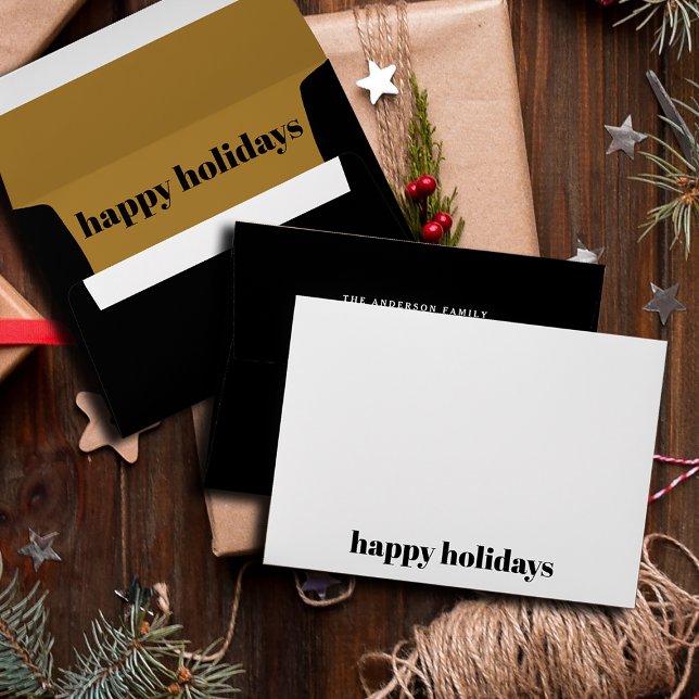 Stylish Modern Customized Return Address Christmas Envelope (Creator Uploaded)