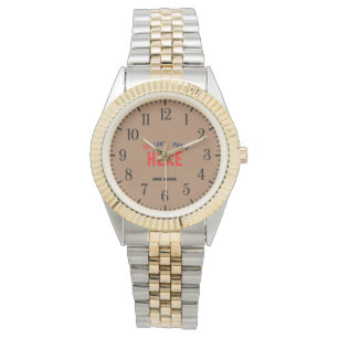 STYLISH MODERN CUTE SILVERY GOLDEN BROWN BRANDED WATCH