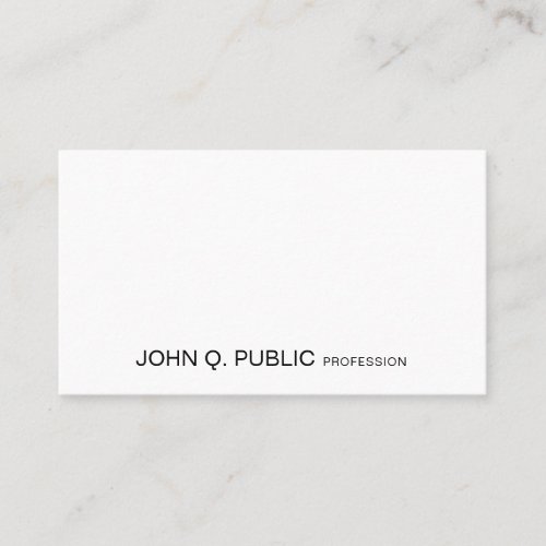 Stylish Modern Design Elegant Sleek Plain Chic Business Card