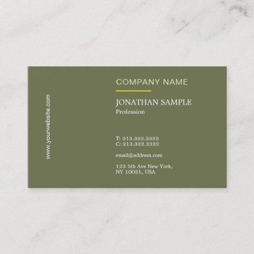Stylish Modern Design Professional Plain Luxury Business Card