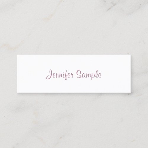 Stylish Modern Design Sleek Plain Professional Mini Business Card