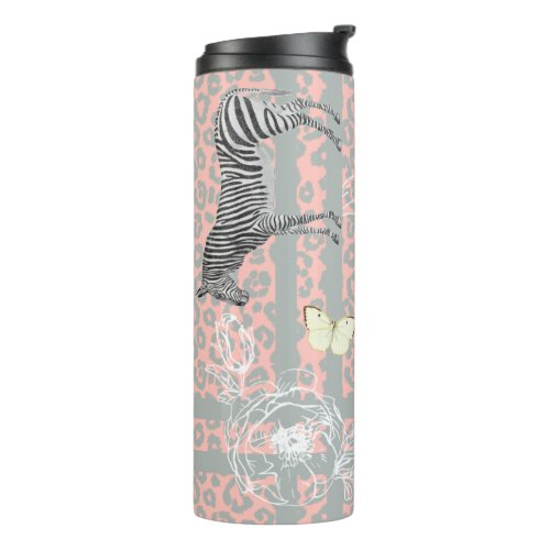 Stylish Modern Eclectic Chic Pastel Pink Gray Thermal Tumbler
