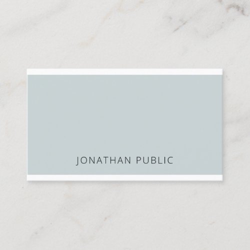Stylish Modern Elegant Blue Green Minimalist Clean Business Card