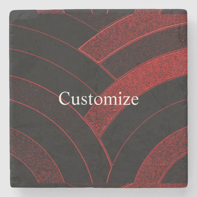 stylish modern elegant chevrons  stone coaster (Front)