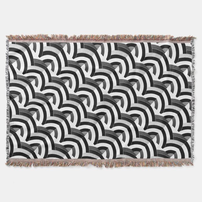 stylish modern elegant chevrons throw blanket (Front)