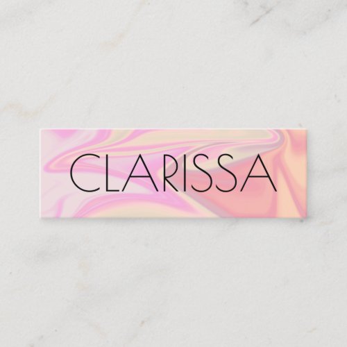 Stylish modern elegant chick holographic mini business card