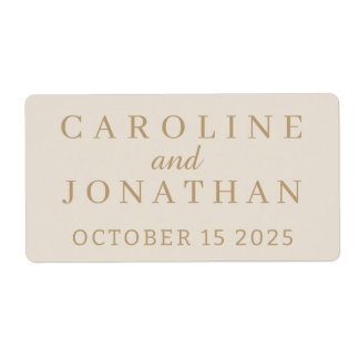 STYLISH MODERN ELEGANT CUSTOMIZED NAME WEDDING  LABEL