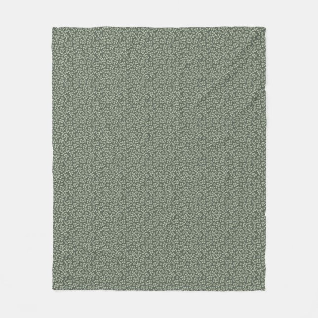 Stylish Modern Elegant Merry Christmas Leaf Bed Fleece Blanket (Front)