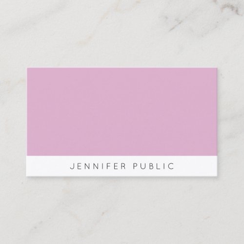 Stylish Modern Elegant Purple White Template Business Card