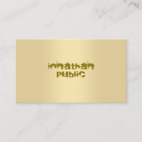 Stylish Modern Faux Gold Elegant Top Template Business Card