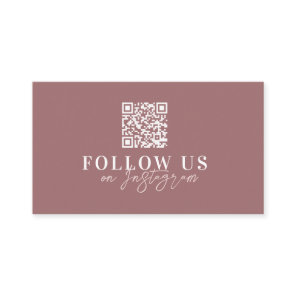 Stylish Modern Follow Us Instagram Blush Elegant Business Card
