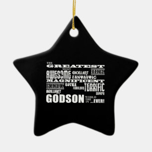 Stylish Modern & Fun Godsons : Greatest Godson Ceramic Ornament